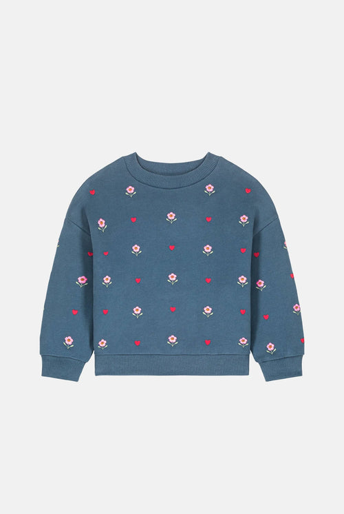 Louise misha rosalia sweatshirt - blue lake