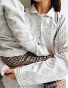 Lalaby Klassisk Mom PJ - Blue gingham