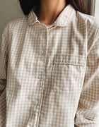 Lalaby Classic Mom PJ - Beige gingham