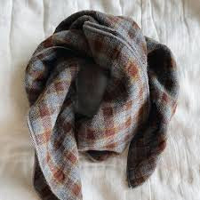 Lalaby Eddie scarf- Grey check