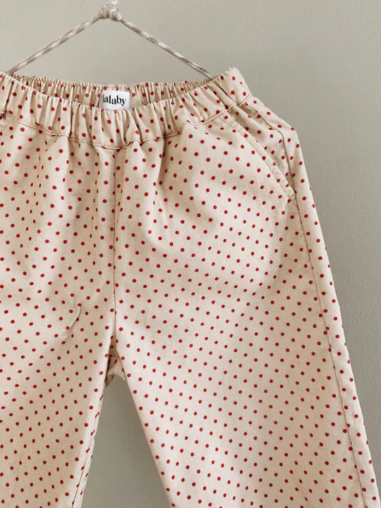 Lalaby frankie pants - red dot