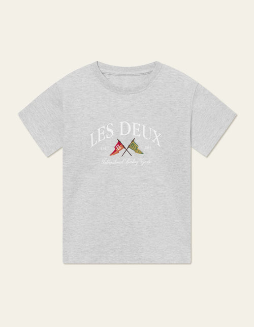 Les Deux Ivy league t-shirt - snow melange