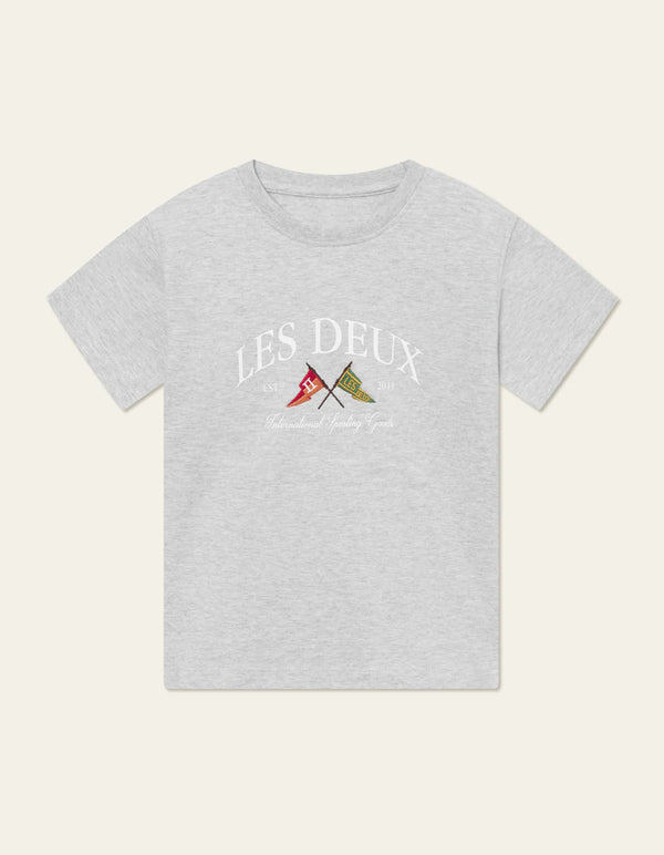 Les Deux Ivy league t-shirt - snow melange