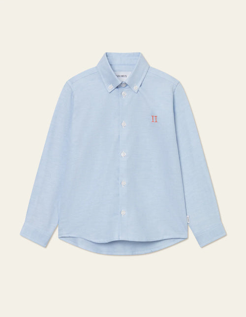 Les Deux Konrad contrast oxford skjorte - light blue