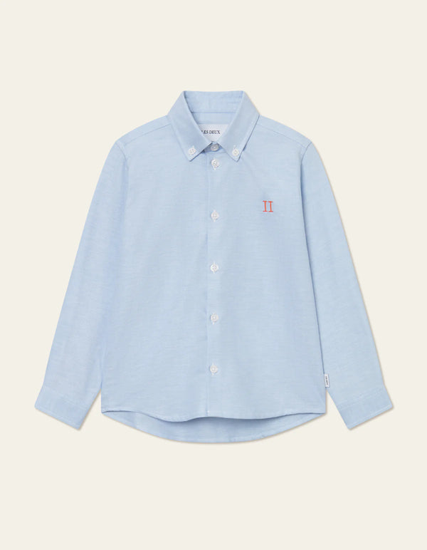 Les Deux Konrad contrast oxford skjorte - light blue