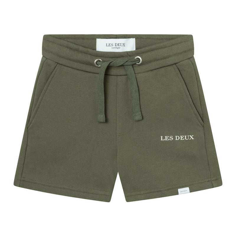 Les Deux Lens Sweatshorts Kids - Olive Night/Ivory