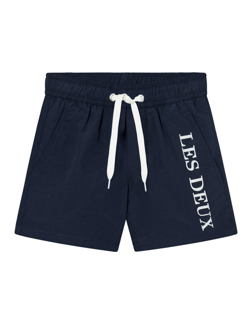 Les Deux Logo swim shorts Kids - Dark navy/Ivory