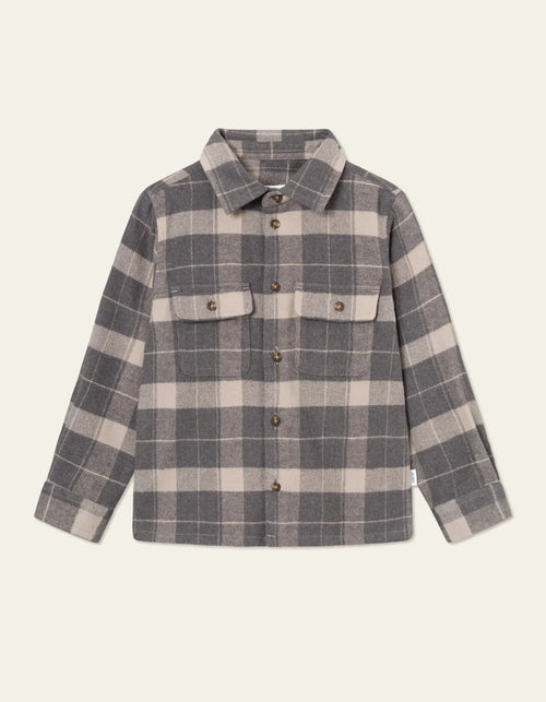 Les deux lennon check overshirt - excalibur/raven