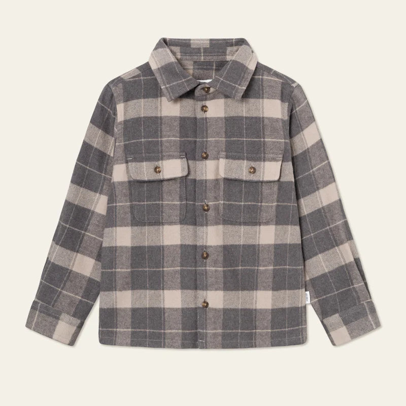 Les deux lennon check overshirt - excalibur/raven