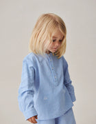 Skall Studio Lucca Shirt musling - Sky Check