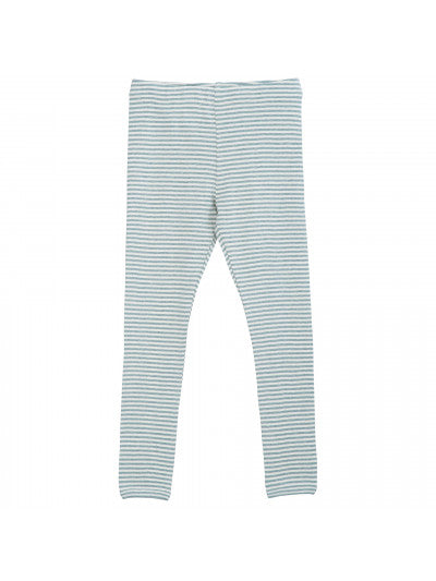 Serendipity Stripe Leggings - Lake/Offwhite