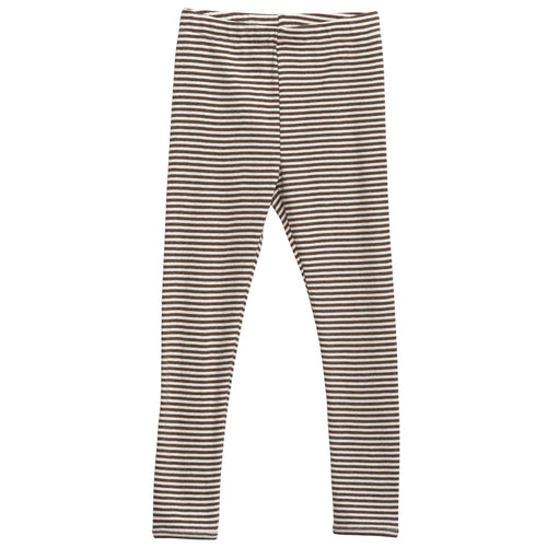 Serendipity Stripe Leggings - Chestnut/Offwhite-melange