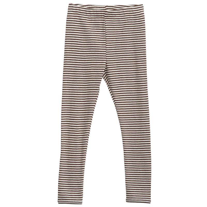 Serendipity Stripe Leggings - Chestnut/Offwhite-melange