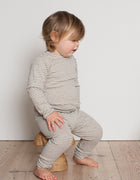 Serendipity stripe leggings - taupe