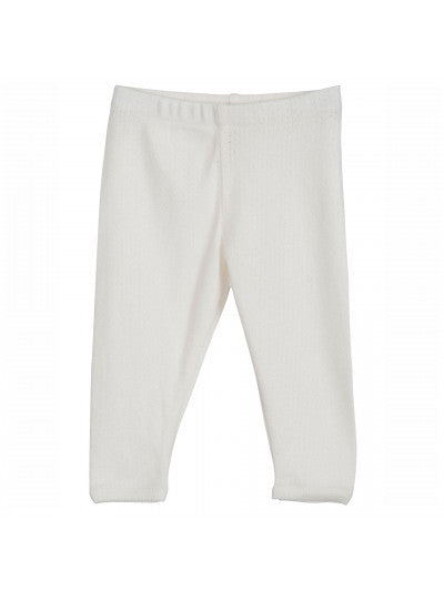 Serendipity Baby Leggings - Offwhite rib pointelle