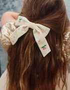 Konges sløjd velvet bow pearly hårklips - pearled ivory