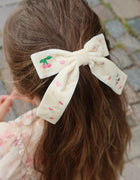 Konges sløjd velvet bow pearly hårklips - pearled ivory