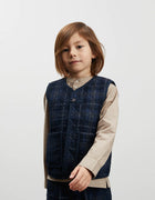 Skall Musling Murray Waistcoat - Dark Navy Check