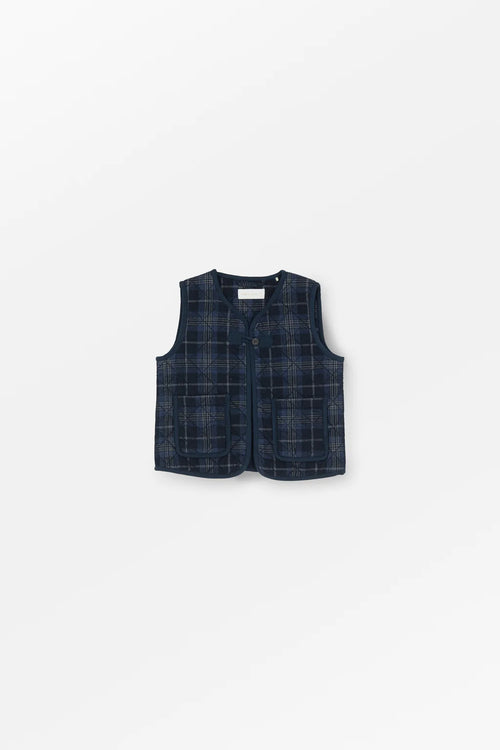 Skall Musling Murray Waistcoat - Dark Navy Check