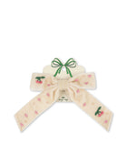 Konges sløjd velvet bow pearly hårklips - pearled ivory