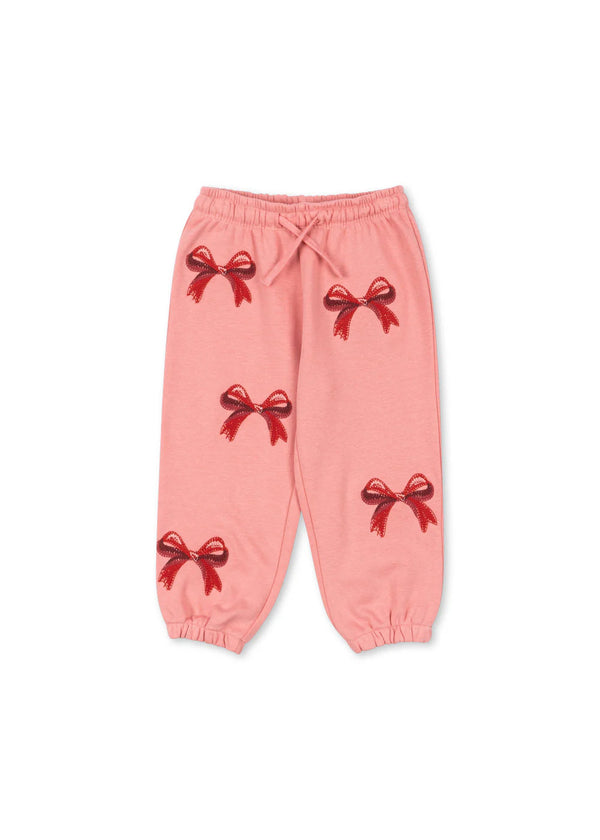 Konges sløjd lou bow joggingbukser - strawberry ice