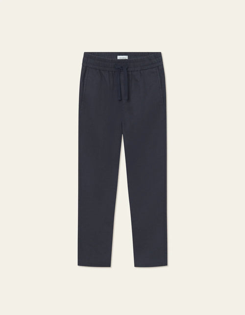 Les Deux Patrick linen bukser - dark navy