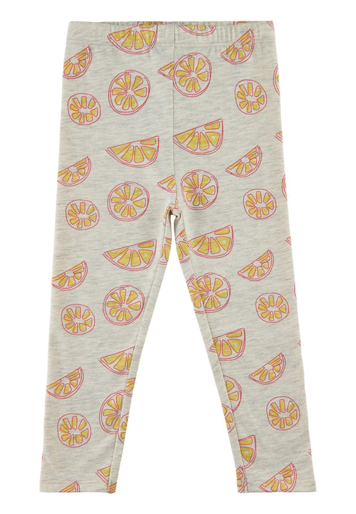 Soft Gallery SGPaula Baby Oranges Leggings - Light Grey Melange