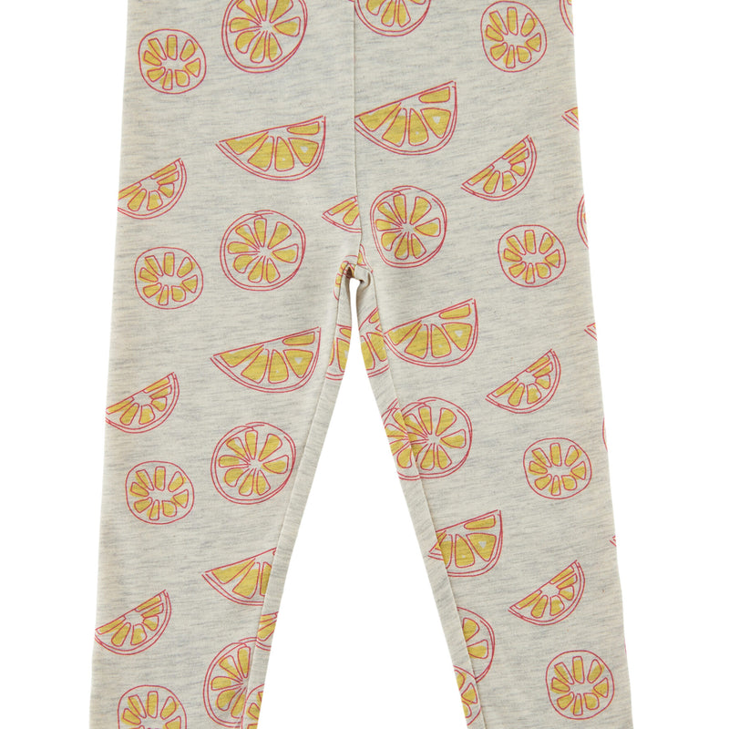 Soft Gallery SGPaula Baby Oranges Leggings - Light Grey Melange