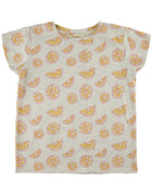 Soft Gallery SGPilou Oranges T-shirt - Light Grey Melange