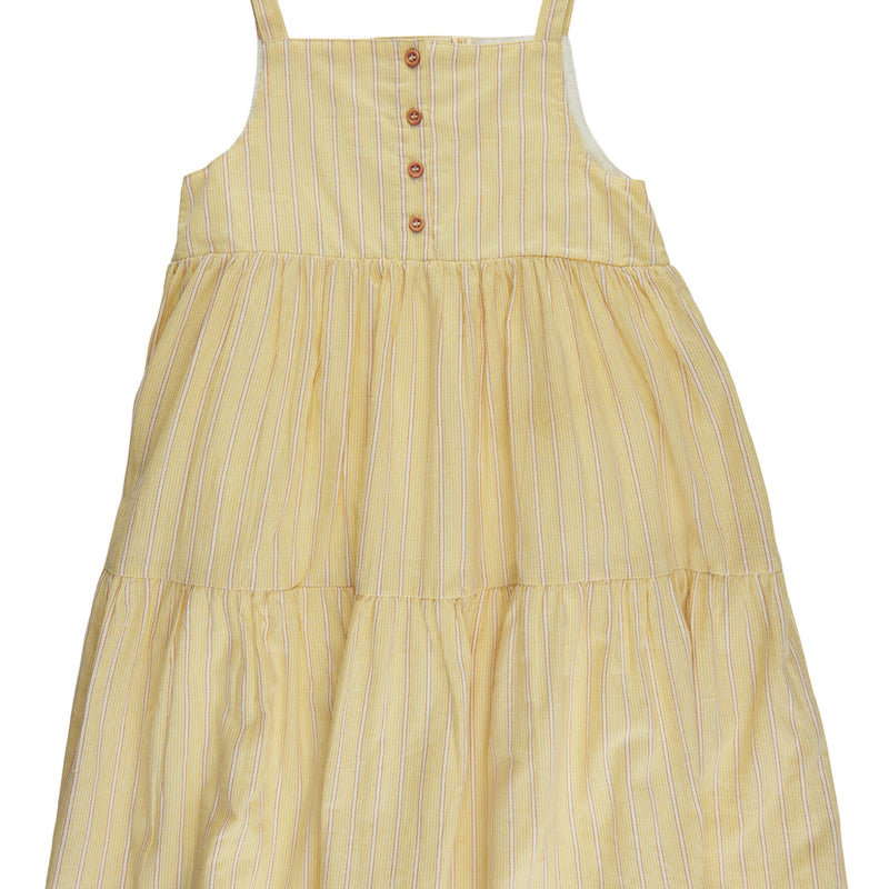 Soft Gallery SGSana stripe SL dress - Amber Yellow