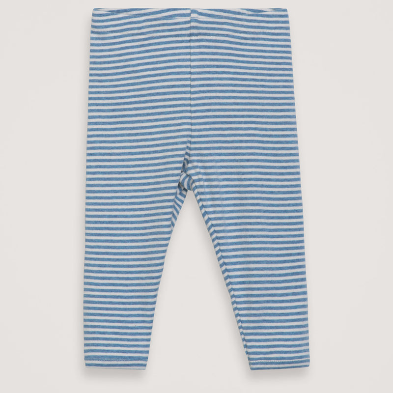 Serendipity baby leggings stripe - azur/ecru