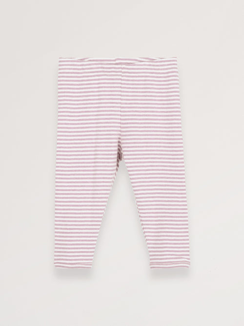 Serendipity stripe leggings - lilac/offwhite