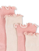 Konges sløjd 2-pak strømper - rose/offwhite